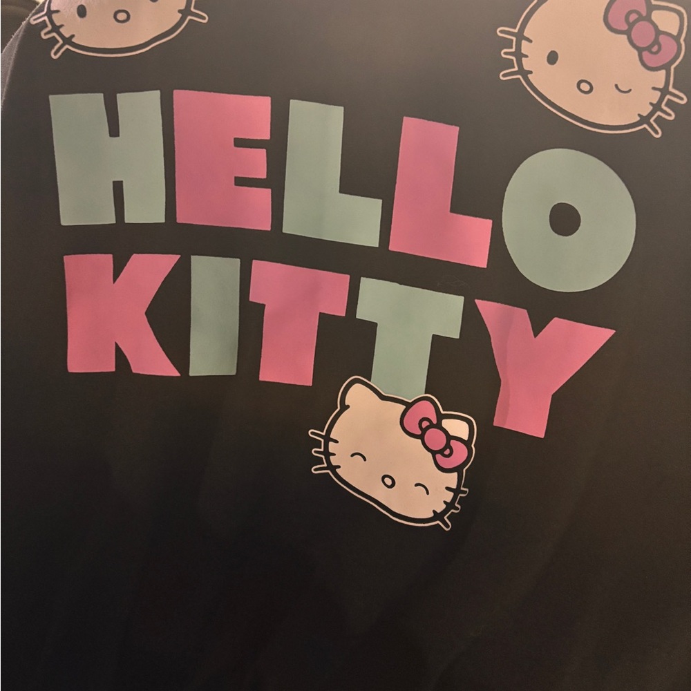 Hello Kitty Black and Pink Graphic T-Shirt
